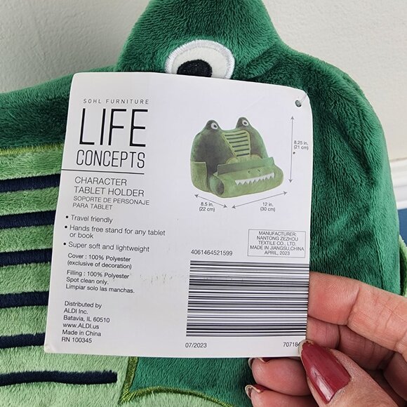 Life Concepts Plush Frog Character Tablet Holder NWT - Picture 5 of 6